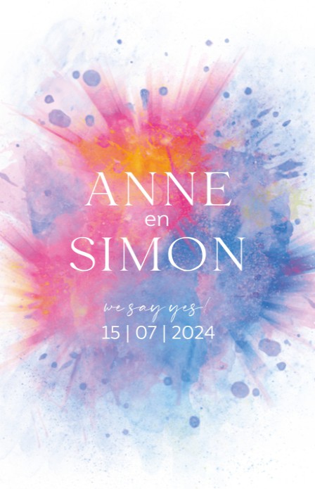 Trouwkaart - Festival Color Purple