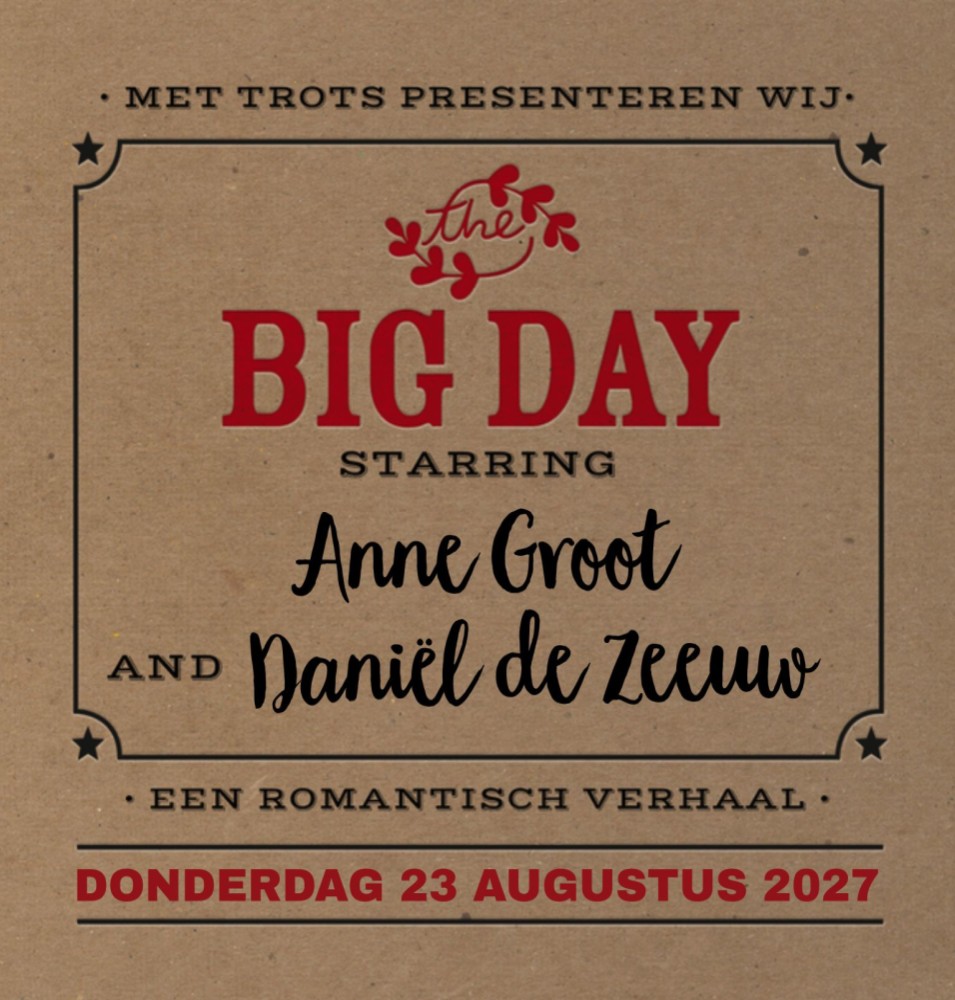 Trouwkaart - Festival Kraft Ticket