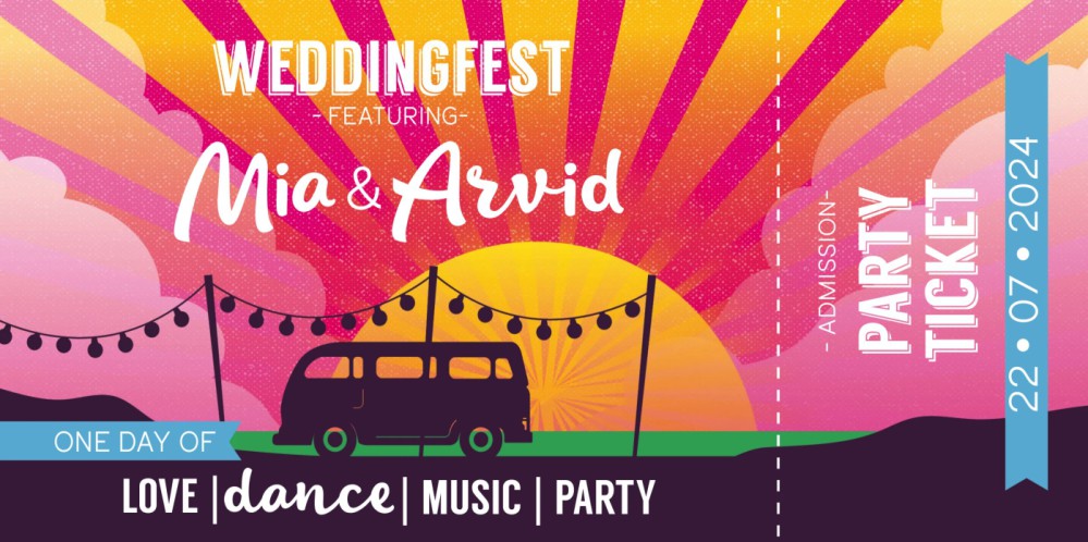 Festival ticket busje voor