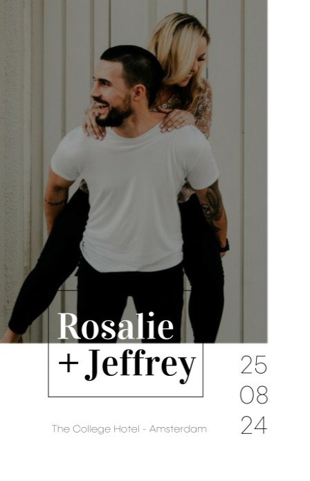 Trouwkaart - Fotokaart Happy Couple