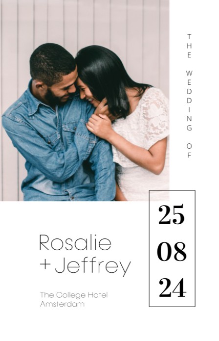 Trouwkaart - Fotokaart Wedding