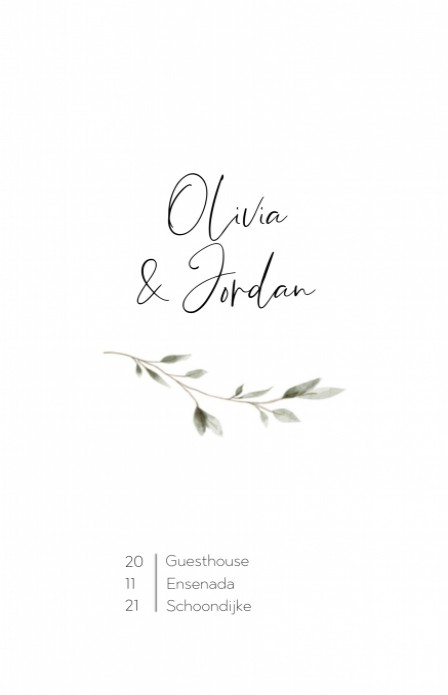 Trouwkaart - Minimalistic Takje