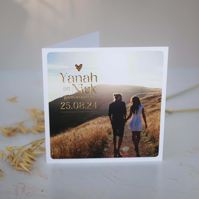 FOLIE Trouwkaart - Fotokaart Hartje