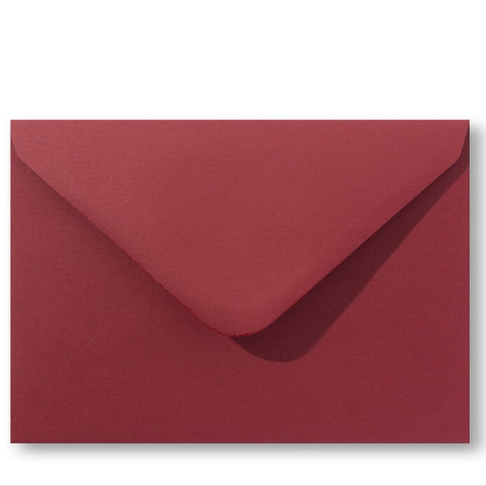 Envelop 12 x 18 cm Vintage Retrorood