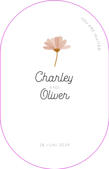 VORM Trouwkaart - Bloem