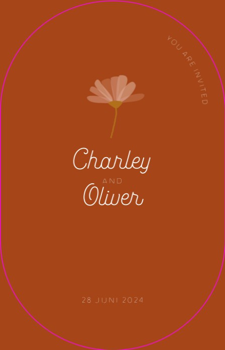 VORM Trouwkaart - Bloem Terra