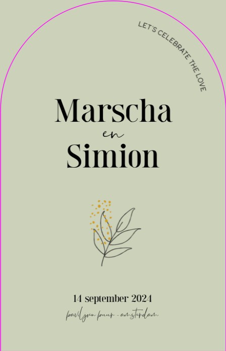 VORM Trouwkaart - Confetti Takje Groen