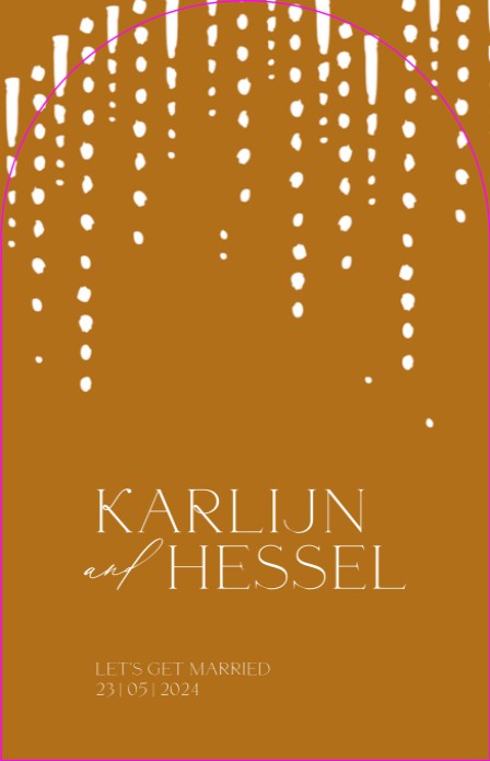 VORM Trouwkaart - Festival Confetti Koper