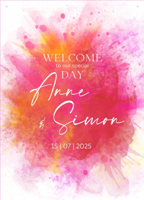 Welkomstbord Festival Color