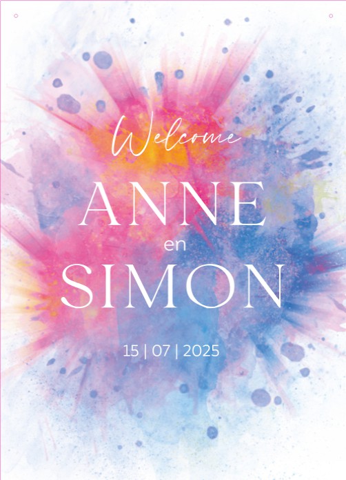 Welkomstbord Festival Color Purple