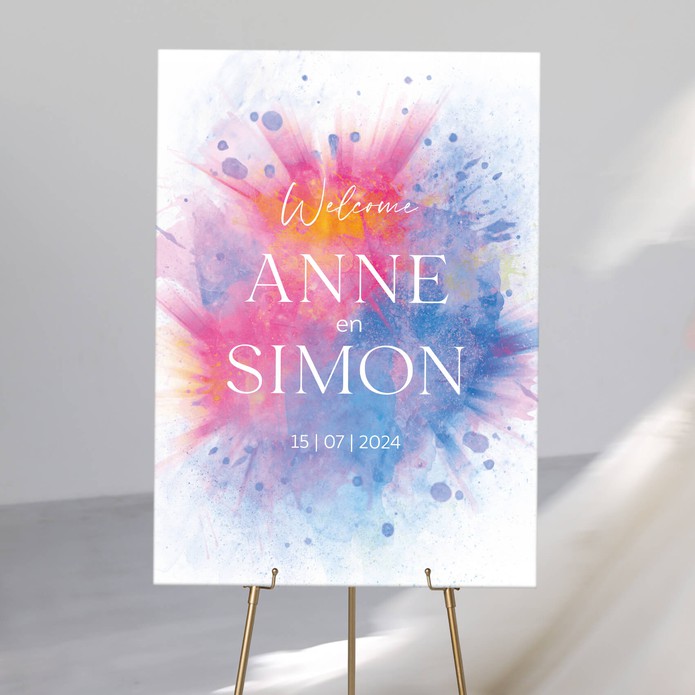 Welkomstbord Festival Color Purple