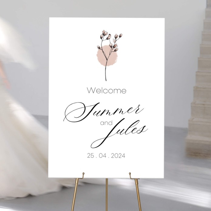 Welkomstbord Romantic Flower