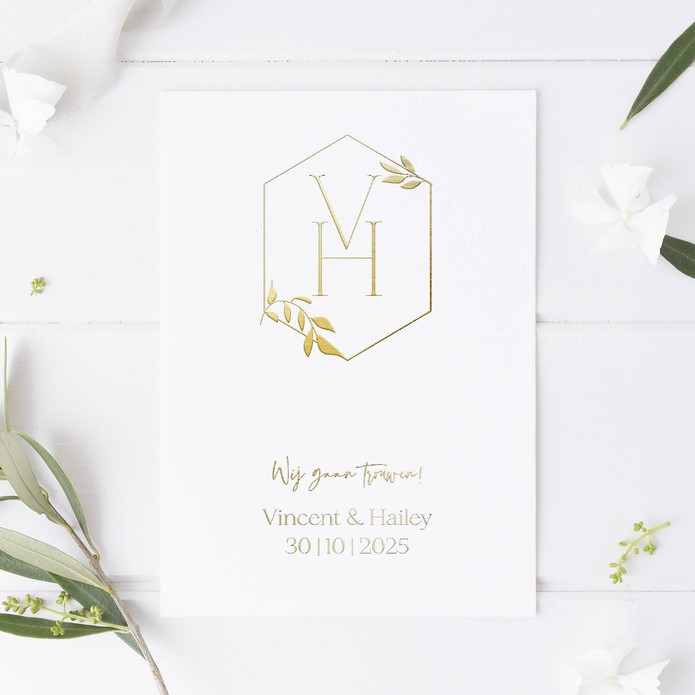 FOLIE Trouwkaart - Weddinglogo Minimalistic