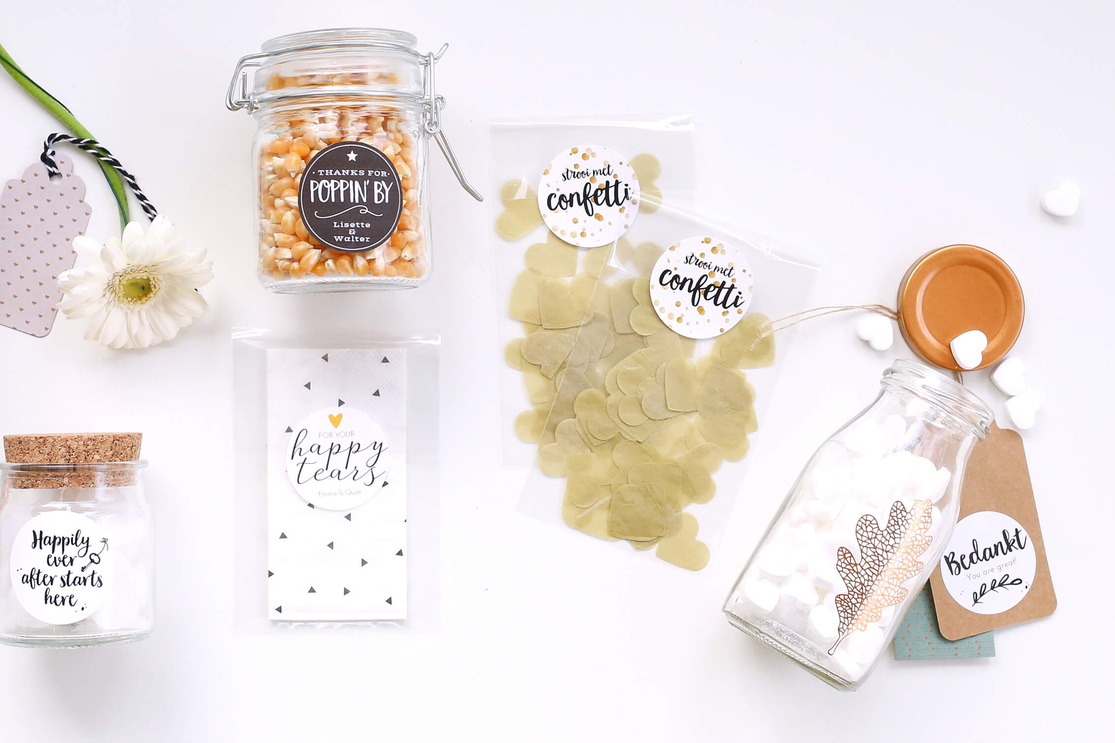 Stickers voro bedankjes